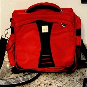 Sharper image, messenger bag, burnt orange, 14 x 13. NWT